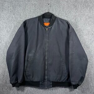 Vintage Red Kap Faded Zip Up Work Jacket Quilted Mens Size 2XL #2235